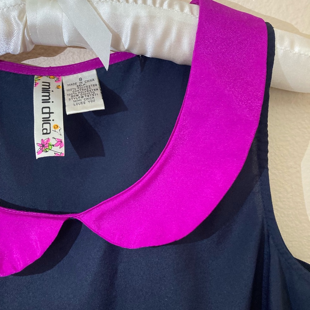 Mimi Chica vintage UK style Peter Pan Collar Blouse